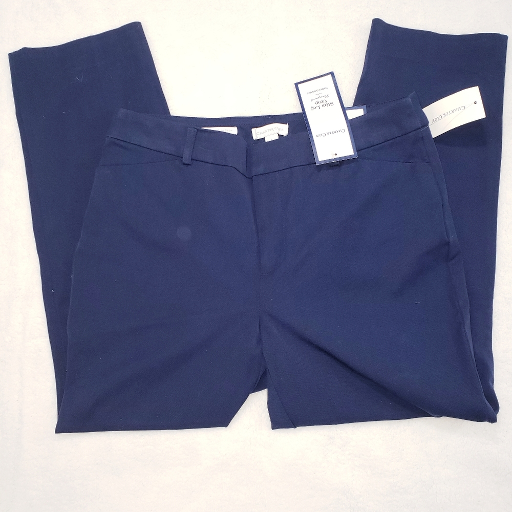 Charter Club  Navy Slim Leg Crop Pants